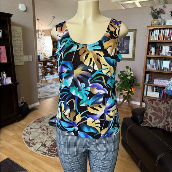 Chico’s multicolored sleeveless blouse-size L - Picture 5 of 10